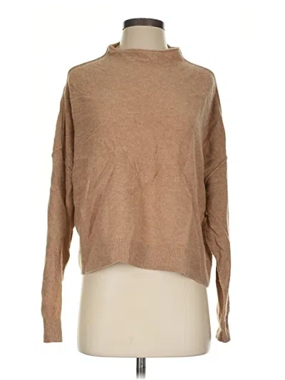 Pre-owned Pilcro Cashmere Pullover Sweater In Tan