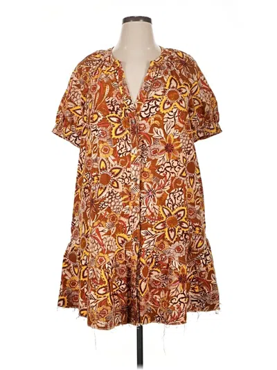 Pre-owned Pilcro Casual Dress In Brown