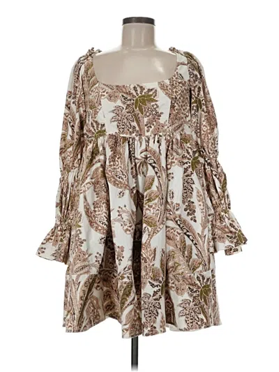 Pre-owned Pilcro Casual Dress In Brown