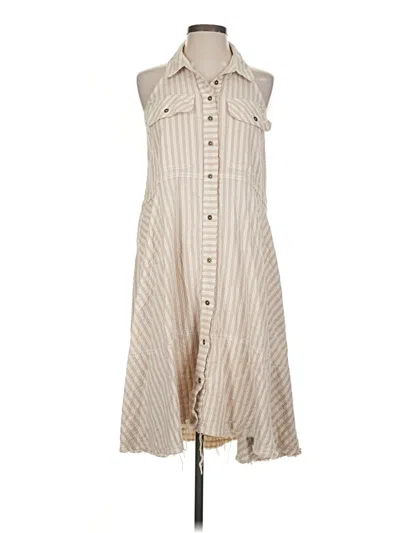 Pre-owned Pilcro Casual Dress In Tan