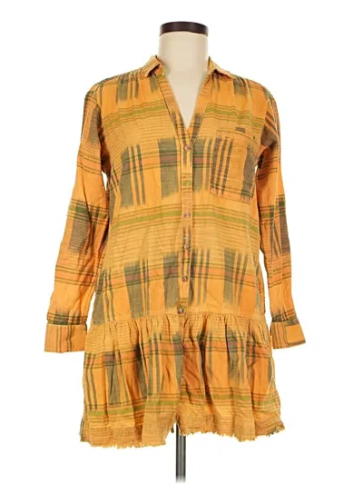 Pre-owned Pilcro Casual Dress In Yellow