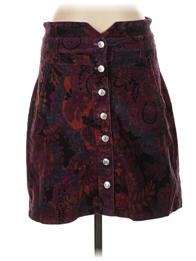 Pre-owned Pilcro Casual Skirt In Burgundy