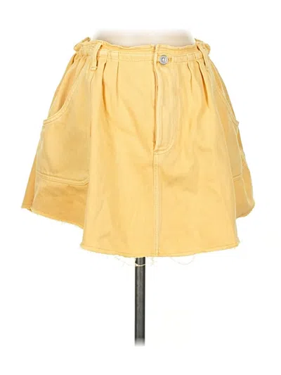 Pre-owned Pilcro Casual Skirt In Yellow