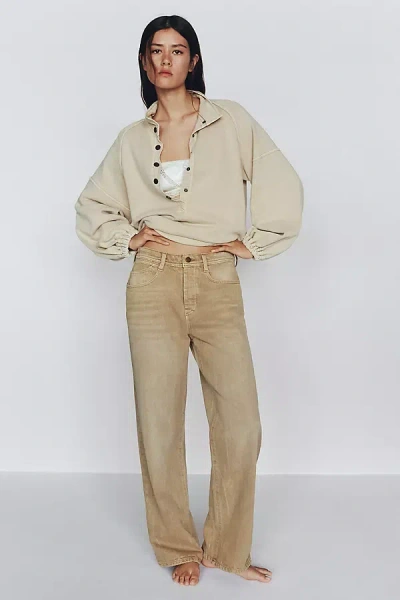 Pilcro Celeste Mid-rise Relaxed Jeans By  In Yellow