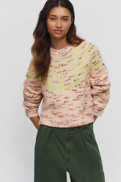 Pilcro Chunky Crew Neck Sweater In Multi