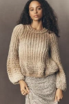 Pilcro Chunky Ombre Pullover Sweater In Brown