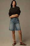 Pilcro Classic Bermuda Denim Shorts In Blue