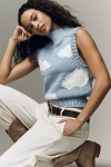Pilcro Cloud Mock-neck Sweater Vest In Multi