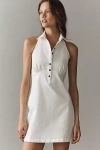 Pilcro Collared Button-front Dress In White