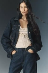 Pilcro Corset Denim Jacket In Blue