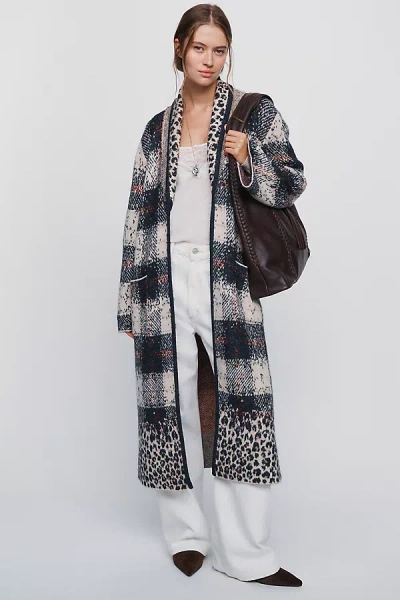 Pilcro Cotton Cashmere Blend Duster Cardigan In Multi