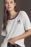 Pilcro Cotton Graphic Tee In White