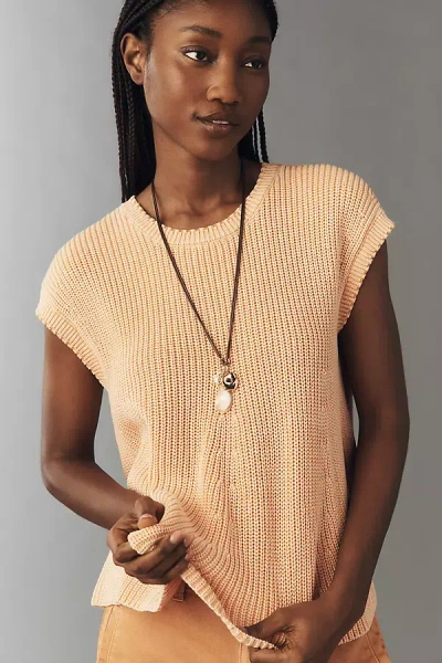Pilcro Cotton Knit Swing Top In Orange