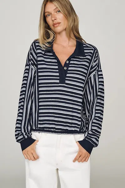 Pilcro Cotton Polo Top In Multi