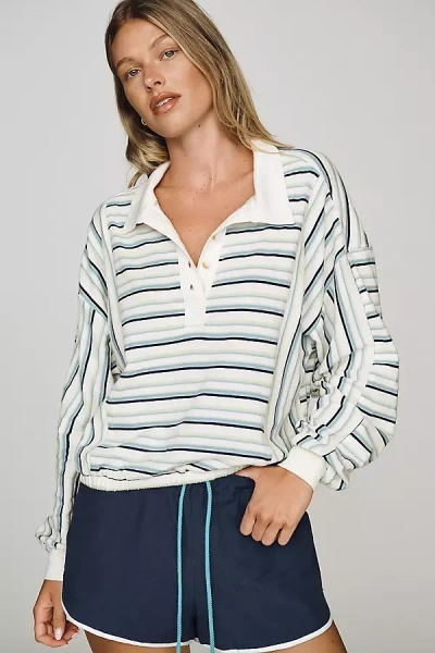 Pilcro Cotton Polo Top In White