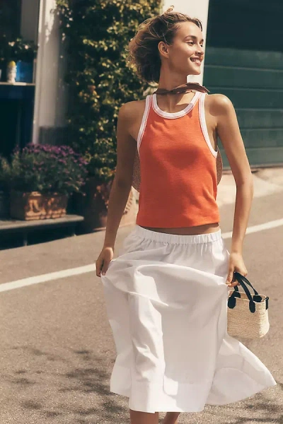 Pilcro Cotton Tank Top In Red