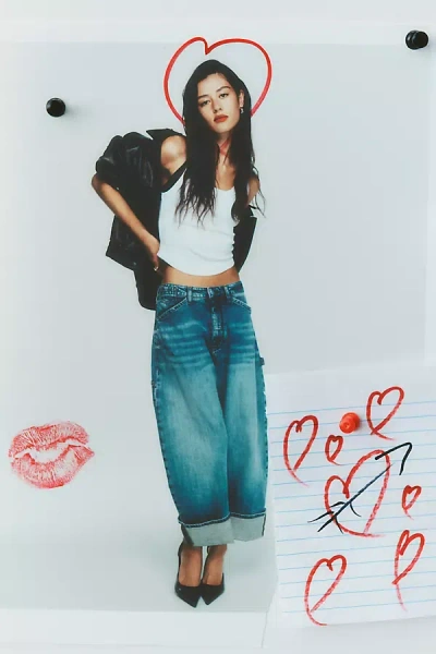 Pilcro Cotton Tank Top In White