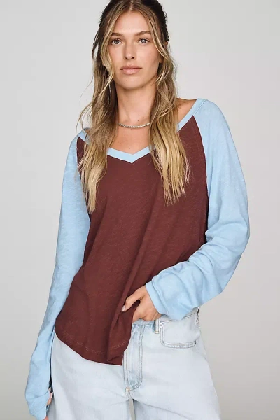 Pilcro Cotton V-neck Knit Top In Multi