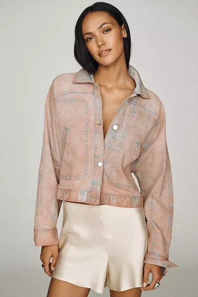 Pilcro Cotton Washed Denim Jacket In Neutral