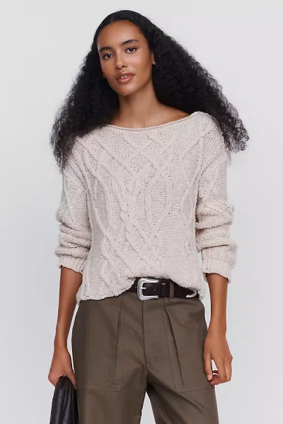 Pilcro Cotton Wool Blend Oversized Cardigan In Ivory