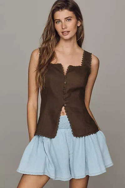 Pilcro Cozy Cabin Shorts In Blue