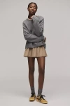 Pilcro Cozy Crew-neck Sweatshirt In Grey