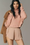 Pilcro Cozy Ribbed Turtleneck Batwing Pullover In Orange