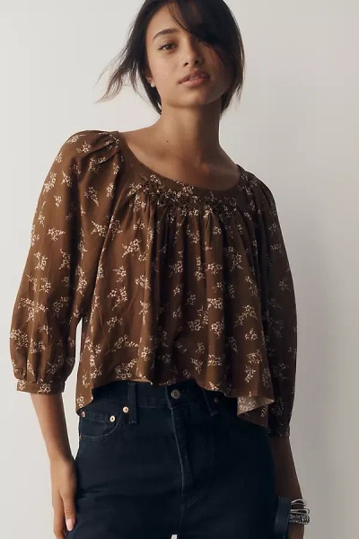 Pilcro Cropped Blouse In Multi