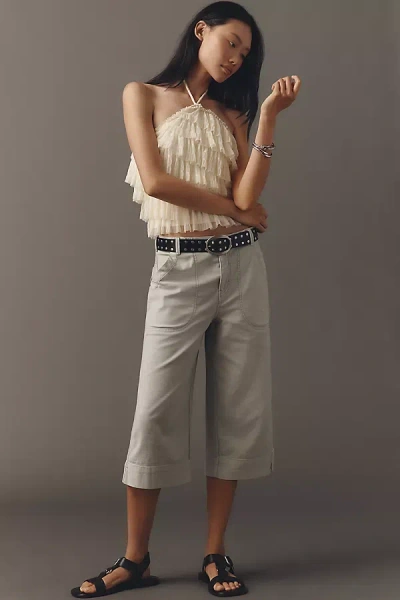 Pilcro Cropped Utility Pants In Green