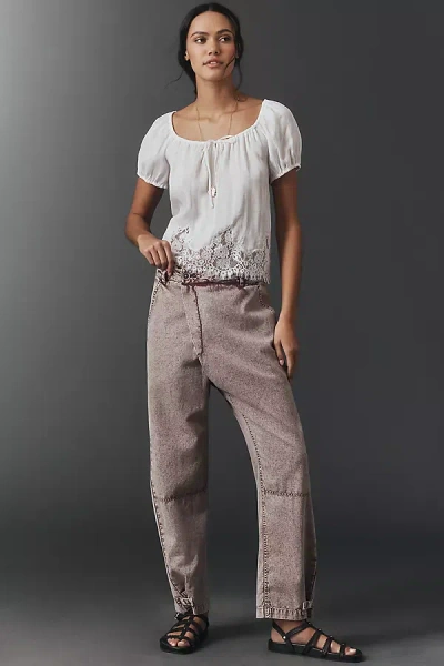 Pilcro Crossover Taper Pants In Animal Print