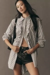 Pilcro Crystal-embellished Relaxed Buttondown Shirt In Multi