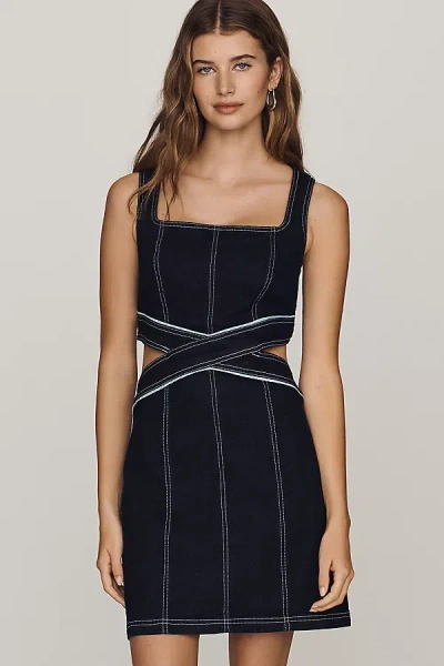 Pilcro Cutout Denim Mini Dress In Multi