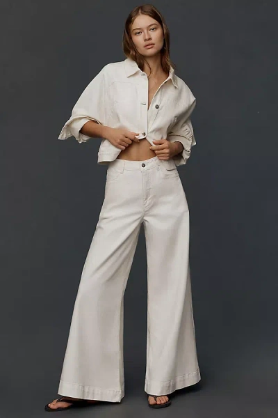 Pilcro Daisy High-rise Wide-leg Jeans In White