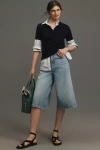 PILCRO DENIM A-LINE BERMUDA SHORTS