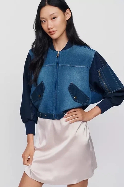 Pilcro Denim Batwing Jacket In Blue
