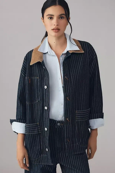 Pilcro Denim Chore Coat In Blue
