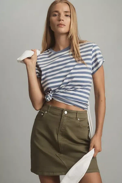 Pilcro Denim Mini Skirt In Green