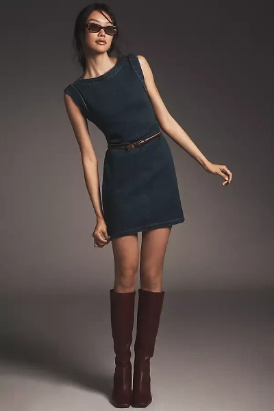 Pilcro Denim Muscle-sleeve Mini Dress