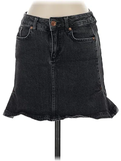 Pre-owned Pilcro Denim Skirt In Black