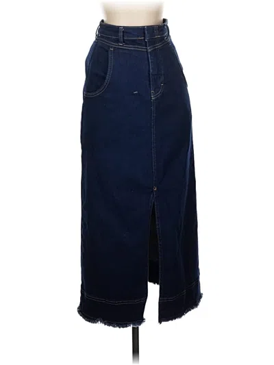 Pre-owned Pilcro Denim Skirt In Blue