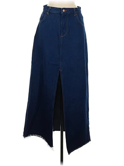 Pre-owned Pilcro Denim Skirt In Blue