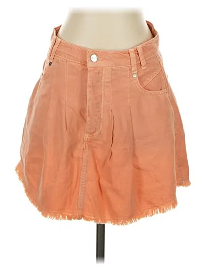 Pre-owned Pilcro Denim Skirt In Orange