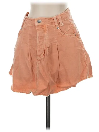 Pre-owned Pilcro Denim Skirt In Orange