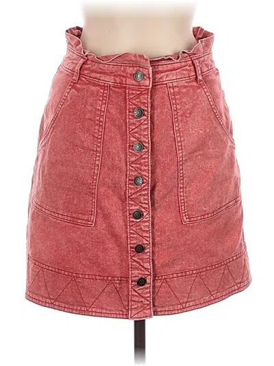 Pre-owned Pilcro Denim Skirt In Red