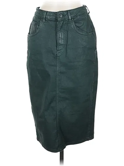 Pre-owned Pilcro Denim Skirt In Teal