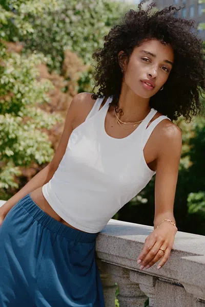 Pilcro Double Layer Tank Top In White