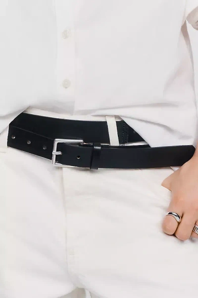 Pilcro Double-strap Leather Belt In Black