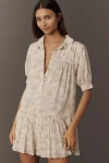 Pilcro Drapey Printed Shirt Playsuit In Multi
