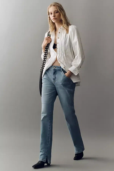 Pilcro Dylan Mid-rise Ankle Straight Leg Jeans In White