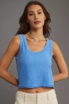 Pilcro Easy Crop Tank Top In Blue